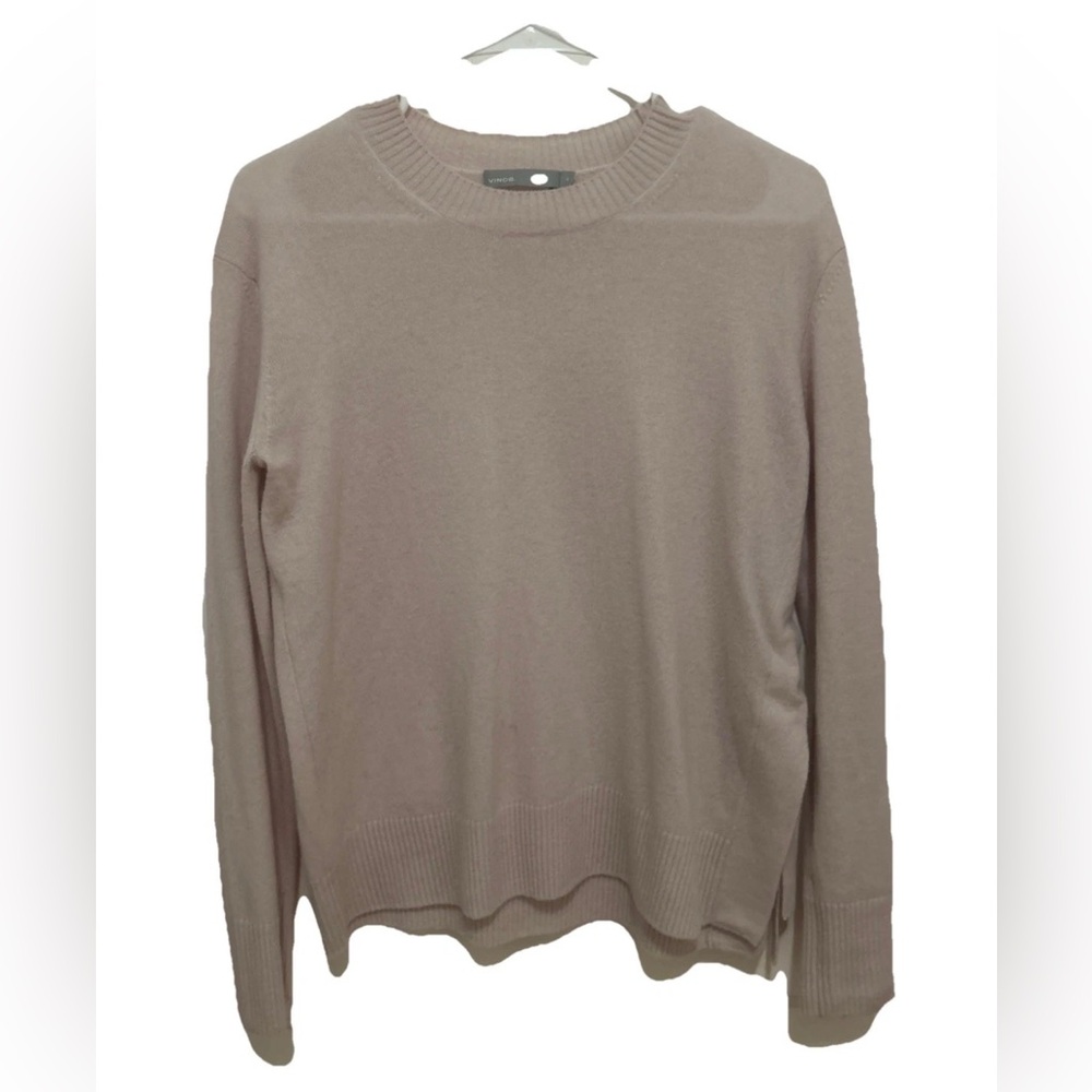 Vince Cashmere Pink Crewneck Sweater SMALL
